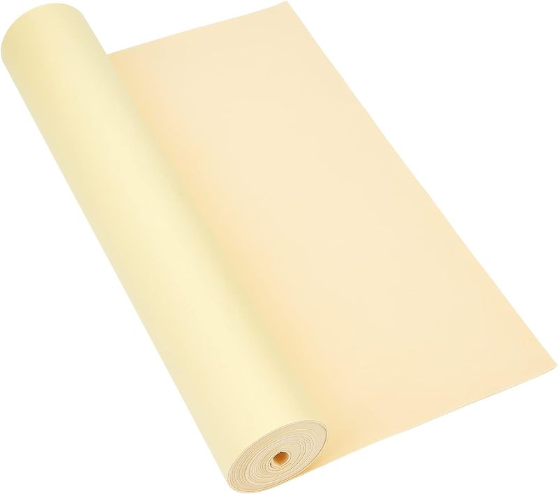 Photo 1 of BENECREAT 1mm Thick Light Yellow Self-Adhesive EVA Foam Roll 78.7x11.8 Inch for Furniture Protecting, Gap Filling, Costumes and Other Craft Project