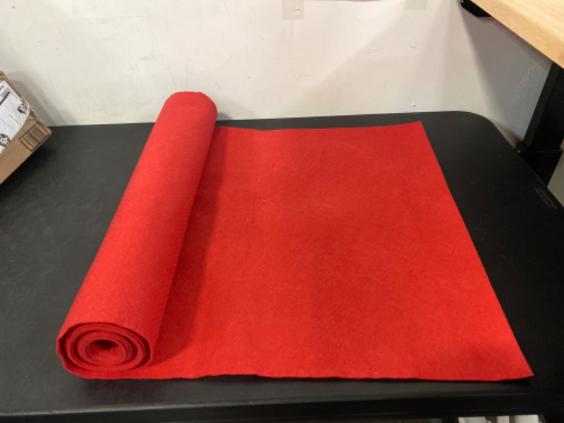 Photo 3 of Aisle Runners Wedding Accessories 2mm Red Aisle Runner Carpet Rugs for Step and Repeat display, Ceremony Parties and Events Indoor or Outdoor Decoration 24 Inch wide x 15 feet long