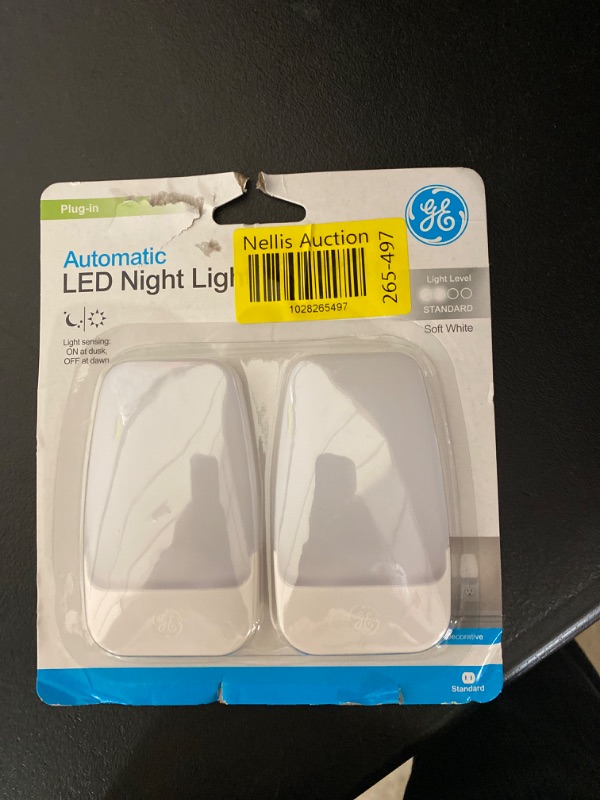 Photo 2 of GE Automatic LED Plug-in Night Light, Light Sensing, 5 in, 2-Pack