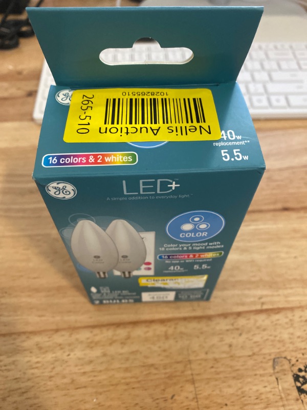 Photo 2 of GE 2pk LED+ Color Changing LED Decorative Light Bulbs Small Base