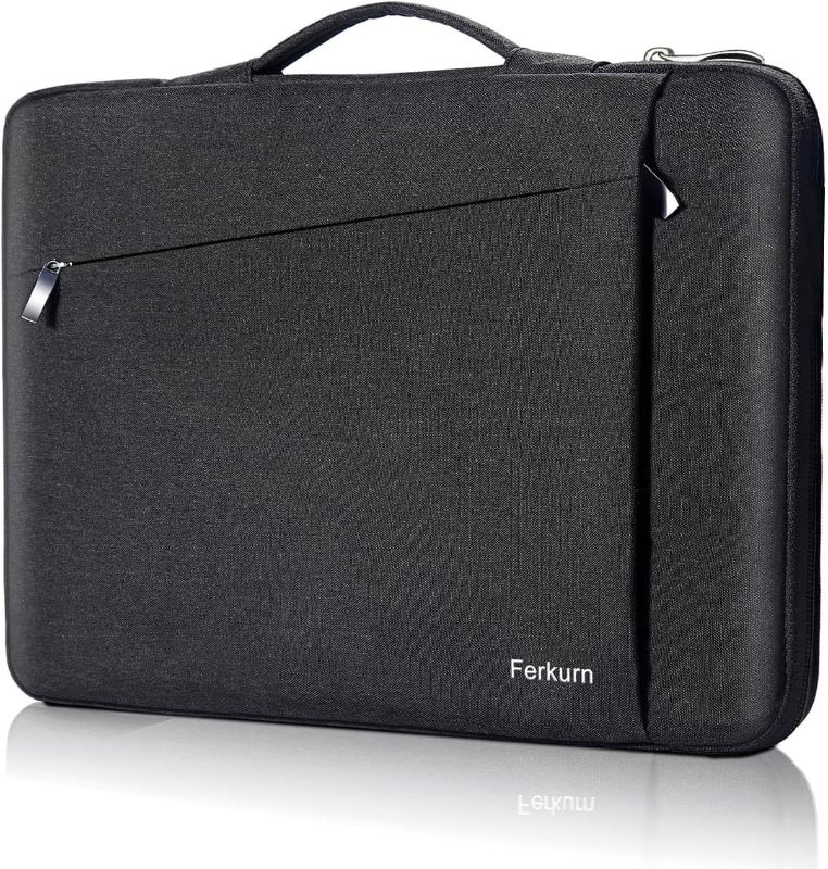 Photo 1 of Ferkurn Laptop Case Sleeve for Men Women Chromebook Case Compatible with MacBook Air/Pro Lenovo Surface HP Dell ASUS Acer, 14 inch, Black