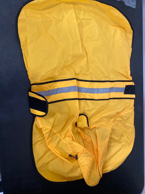 Photo 3 of HDE Dog Raincoat Hooded Slicker Poncho for Small to X-Large Dogs and Puppies Yellow - L