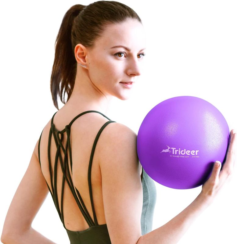 Photo 1 of Pilates Ball 9 Inch Core Ball, Small Exercise Ball with Exercise Guide Barre Ball Mini Yoga Ball for Pilates, Yoga, Core Training