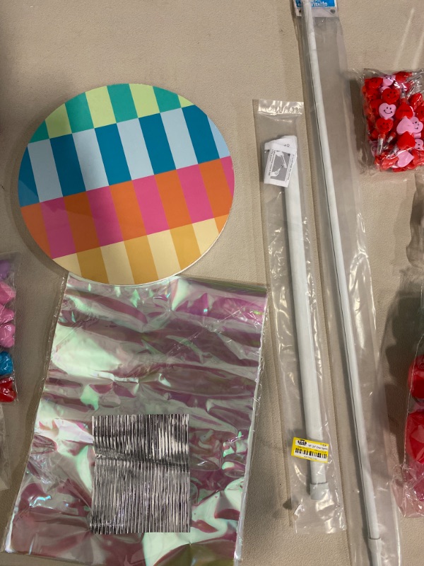 Photo 4 of Kids Valentines Set For School, Circular Home Decor, Spring Tension Rod, Oval Spring Rod, 