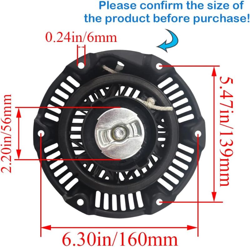 Photo 2 of Pull Start Compatible with Briggs and Stratton Pull Start Assembly Recoil Starter 163cc 208cc 590607 797276 for Generator Pressure Washer Parts with Pull Rope