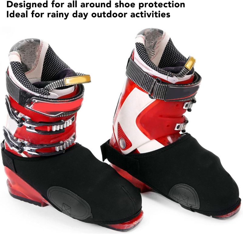 Photo 2 of Ski Boot Covers, 1 Pair Neoprene Insulated Boots Covers Windproof Snow Shoe Covers, Winter Sport Accessory, Keep your Feet Dry and Warm