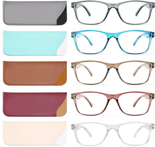 Photo 1 of Reading Glasses Blue Light Blocking for Women, Computer Glasses Anti UV/Glare/Fatigue Fashion Square Fake Eyeglasses