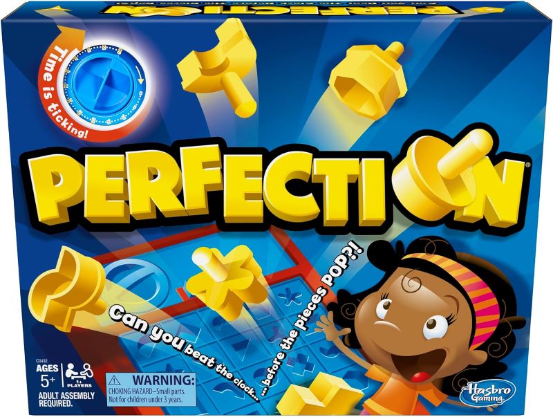 Photo 2 of Hasbro Gaming Perfection Game for Preschoolers and Kids Ages 5 and Up, Popping Shapes and Pieces, Preschool Board Games for 1 or More Players