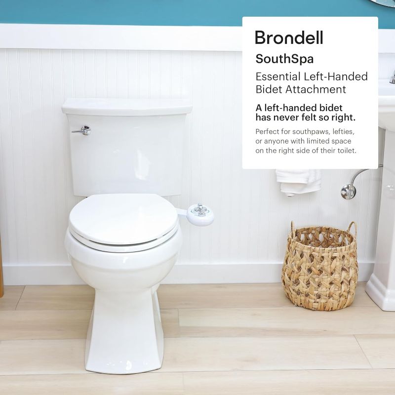 Photo 2 of Brondell Bidet Left Hand Bidet Attachment SouthSpa Dual Nozzle - control panel on left side - Dual Positionable Nozzles for front and rear wash, LH-12