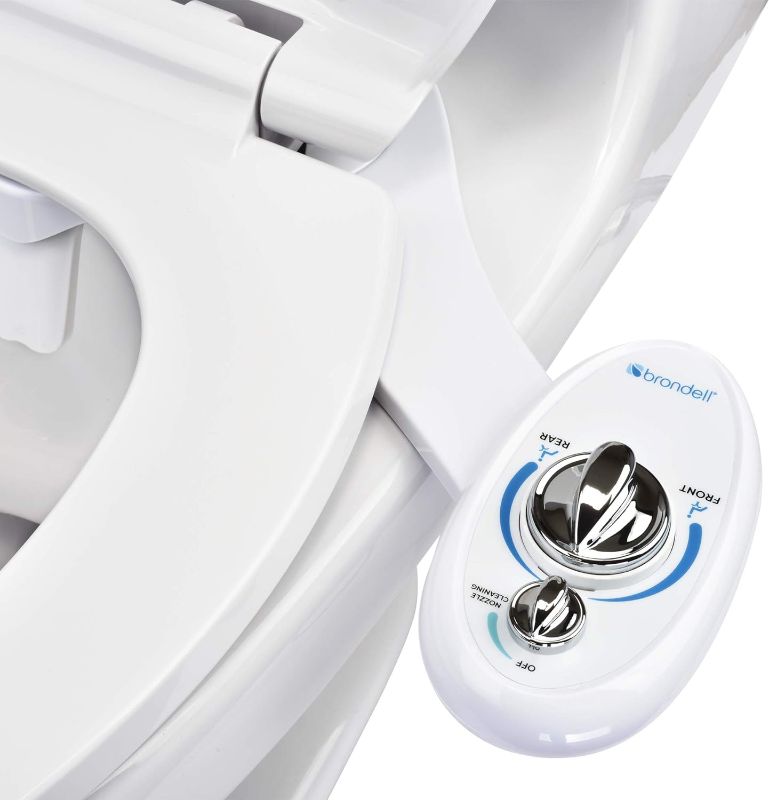 Photo 1 of Brondell Bidet Left Hand Bidet Attachment SouthSpa Dual Nozzle - control panel on left side - Dual Positionable Nozzles for front and rear wash, LH-12