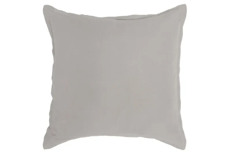 Photo 1 of (26x26) Euro Sham-Soft Grey Cotton Linen Blend