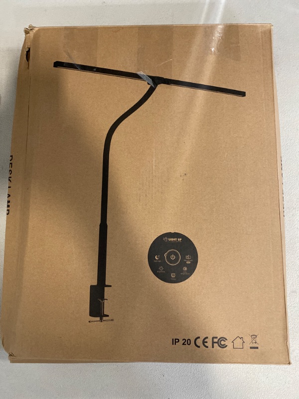 Photo 3 of Led Desk Lamp for Office Home - Eye Caring Architect lamp with Clamp, Dual Screen Computer Monitor Gooseneck Smart Light: 24W 5 Color Flexible Adjustable Lighting Table Lamp for Study Drafting