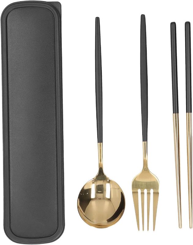 Photo 1 of Chopsticks, Flatware Set Utensils Set Portable Exquisite 3Pcs/Set for Daily Use