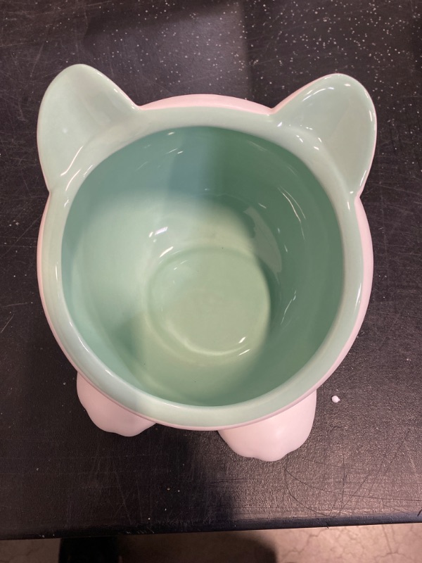 Photo 2 of Cat Bowls Feeder, 500g Tilted Raised Cat Feed, Vomit Food Neck Bowl, Cat Feeding Neck Tilted For Pet Wide Mouth Cats, Dogs, Puppies Home Cattery