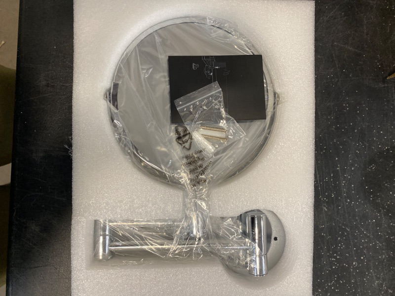 Photo 1 of Makeup Mirror LED 1X/5X Magnification Wall Mounted Adjustable Makeup Mirror Dual Arm Extend 2-Face Cosmetic Mirror