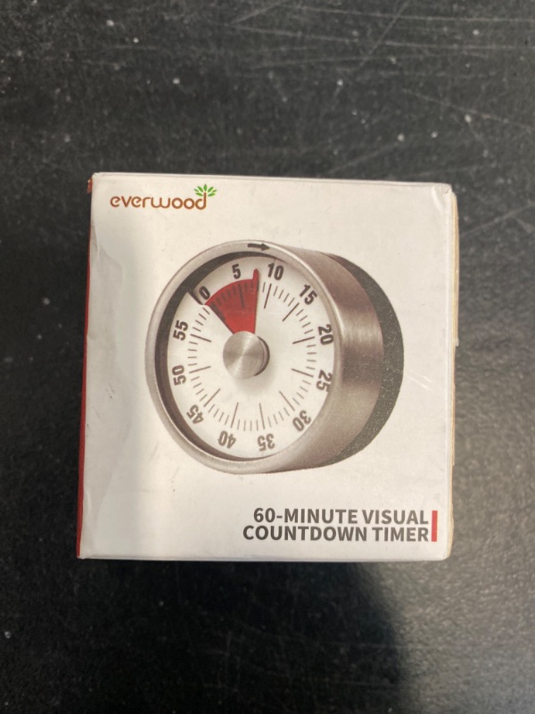 Photo 1 of HOLPPO Visual Countdown Timers, Magnetic Kitchen Timer, Time Management Tool Alarm Clock, for Teaching Meeting, Cooking, Game, Study (Color : White)