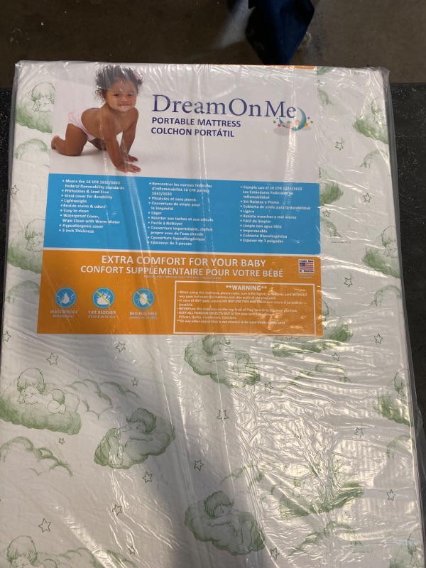 Photo 2 of Dream on Me Portable Crib & Toddler Foam Mattress, Greenguard Gold Certified