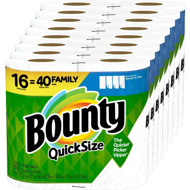 Photo 1 of Bounty Quick Size Paper Towels, 16 Family Rolls, 40 Regular Rolls