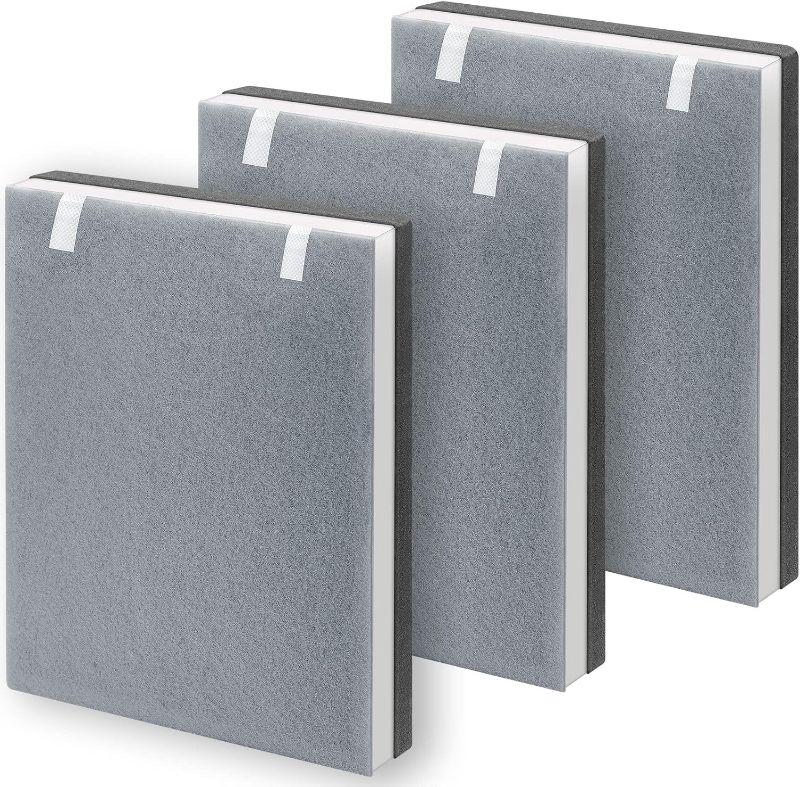 Photo 1 of 3 Pack Vital 100 True HEPA Replacement Filter Compatible with LEVOIT Vital 100 Air Purifi-er, H13 True HEPA and High-Efficiency Activated Carbon Filter Set, Part Number Vital 100-RF