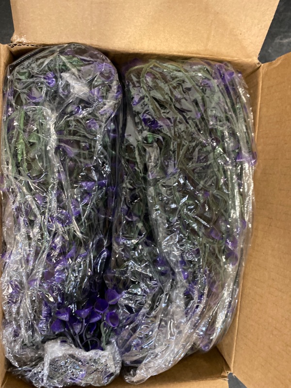 Photo 2 of 10 Pcs Artificial Lavender Flowers, Faux Outdoor Lavender Flowers UV Resistant Fake Lavender Plants for Garden Porch Window Box Filler Indoor Home Decoration (Purple