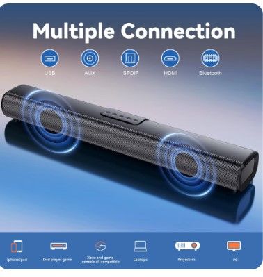 Photo 3 of SOUNDBAR-S20L NEW Strip Bluetooth Speakers RCA Coaxial HDMI Built-in EQ 50W High-power Echo Wall Audio Sound-Bar