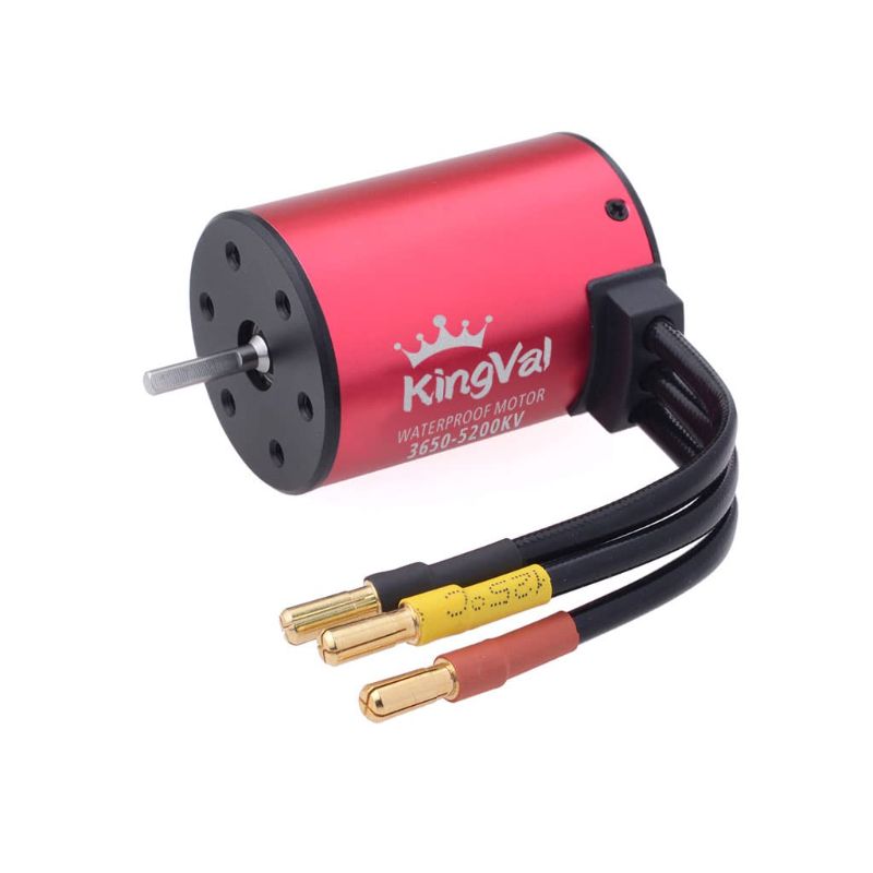 Photo 1 of KingVal Replacement 3650 5200KV Waterproof Brushless Motor Shaft 3.175mm Compatible with 1/10 RC Car