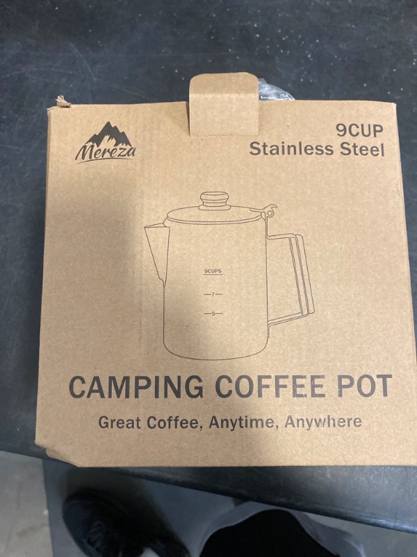 Photo 3 of Coffee Percolator, Camping Coffee Pot 9 Cups Stainless Steel Coffee Maker with Clear Top Glass Knob, Percolator Coffee Pot for Campfire or Stovetop Coffee Making Outdoor Traveling Fast Brew