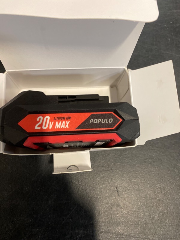 Photo 2 of populo 20V Max Lithium ion 2.0Ah Battery Pack PPLBP,Only Suitable 20V Cordless Lithium Battery Tools.(Not Fit to Hyper Tough Tools,Bauer Tools,Popoman Tools)