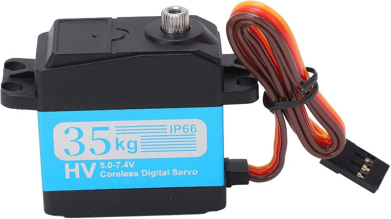 Photo 1 of Bnineteenteam 35KG Servo Motor, Stainless Steel RC Digital Servo Waterproof Digital Steering Gear Servo for 1/10 RC Car Boat Robot