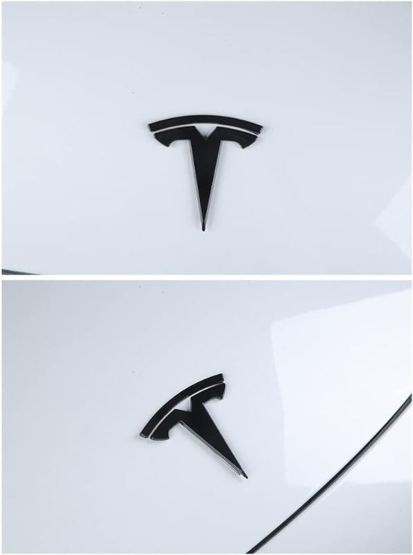 Photo 1 of Fit Model Y Logo Cover,Front Trunk,Rear Trunk Logo Cover Sticker,3D ABS Style Sticker Interior Trims Badge Decals 3Pcs-Set for Tesla Model Y Accessories Emblem(Glossy Black)