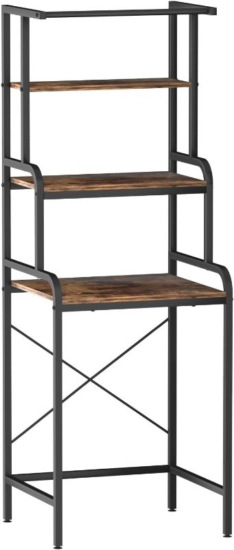 Photo 1 of 3 Tier Over The Dryer Storage Shelf, Washing Machine Storage,Over Washer and Dryer Shelves, Washer Dryer Storage Shelf, Bathroom Organizer Rack, Laundry Room Organization, Rustic Brown