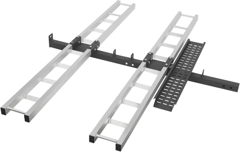 Photo 1 of 600LBS Aluminum Motorcycle Carrier, Motorcycle Hitch Carrier Heavy Duty Hitch-Mounted Dirt Bike Rack with Straps, Motorcycle Trailer Hitch Carrier Simple Installation