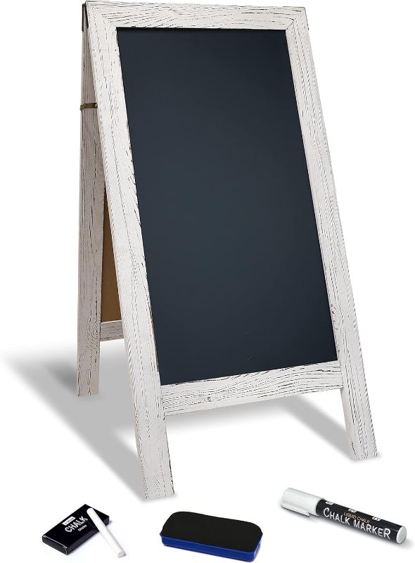 Photo 1 of Better Office Products Magnetic A-Frame Chalkboard Sign, Extra Large 20" x 40", Standing Chalkboard Easel