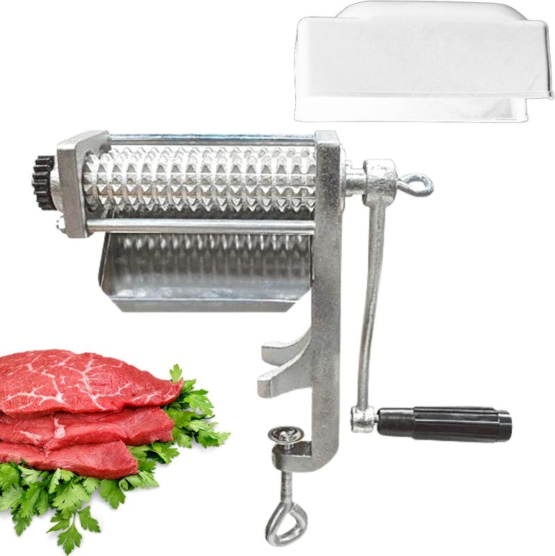 Photo 1 of Heavy Duty Manual Meat Tenderizer – Cuber Tool Steak Flatten Tool Meat Tenderizer Commercial Tool Meat Grinder Attachment Clamp-on Tenderizer Rolling Meat Tenderizer Meat