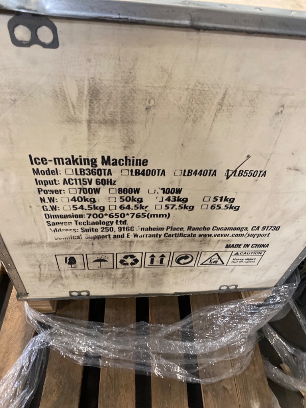 Photo 5 of FOR PARTS ONLY . ETL Listed 29.9“ Air Cooling Commercial Ice Maker Machine,Produce 650LBS per Day (with NO) 450LBS STORAGE,Powered 