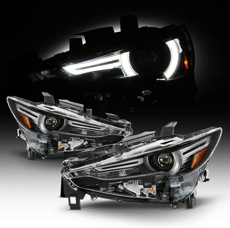 Photo 1 of AKKON - Fits 2017-2021 Mazda CX-5 Full LED Tube w/AFS Projector Headlight Pair Driver Left+Passenger Right