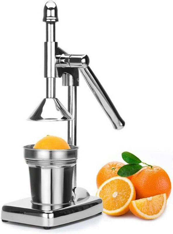 Photo 1 of Manual Lemon Squeezer without Cup for Orange and Lemon - Large Stainless Steel Hand Juicer Squeezer, Fruit Juice Press for Commercial and Home