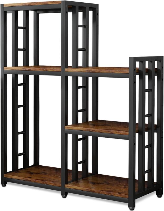 Photo 1 of BRIGHTSHOW Kitchen Storage Shelf Bakers Rack, 6-Tier Coffee Bar Table, Kitchen Microwave & Mini Fridge Stand Shelves for Spices, Pots and Pans