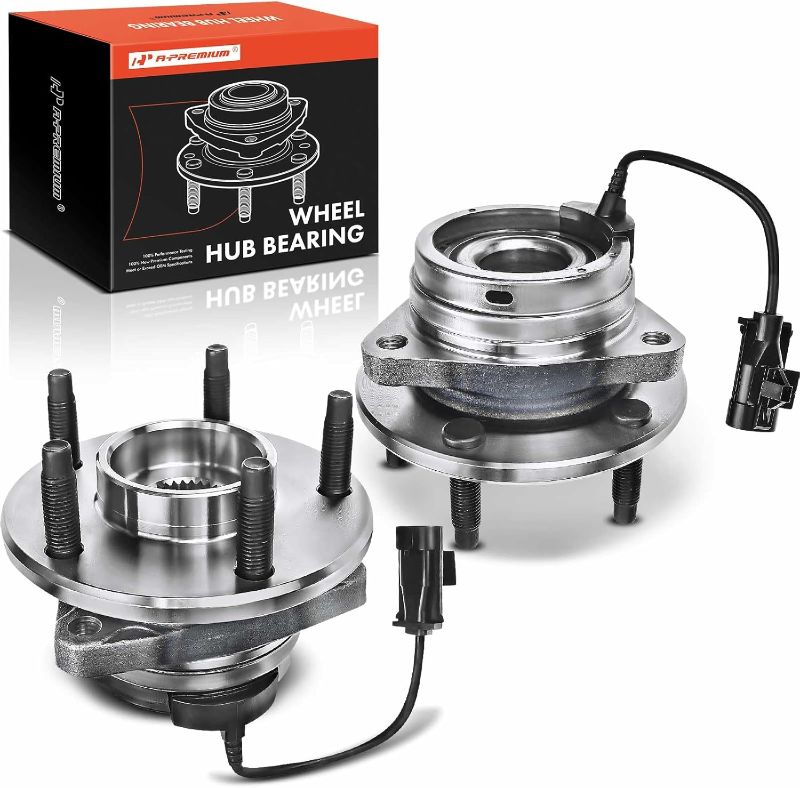 Photo 1 of A-Premium 2 x Front Wheel Bearing and Hub Assembly with ABS & 5-Lug Compatible with Chevrolet Malibu 2004-2012, HHR SS 2008-2010, Cobalt SS 2008-2010, Pontiac G6 2006-2010, Saturn Aura 2007-2009