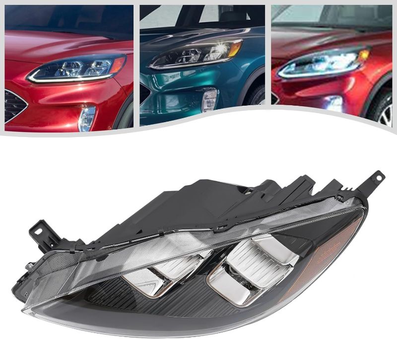 Photo 2 of Front Headlight, for 2020-2023 Ford Escape Halogen SE/SEL Headlight, LJ6B-13W030-AH, Head Lamp Direct Replacement Assembly (Left Driver Side)