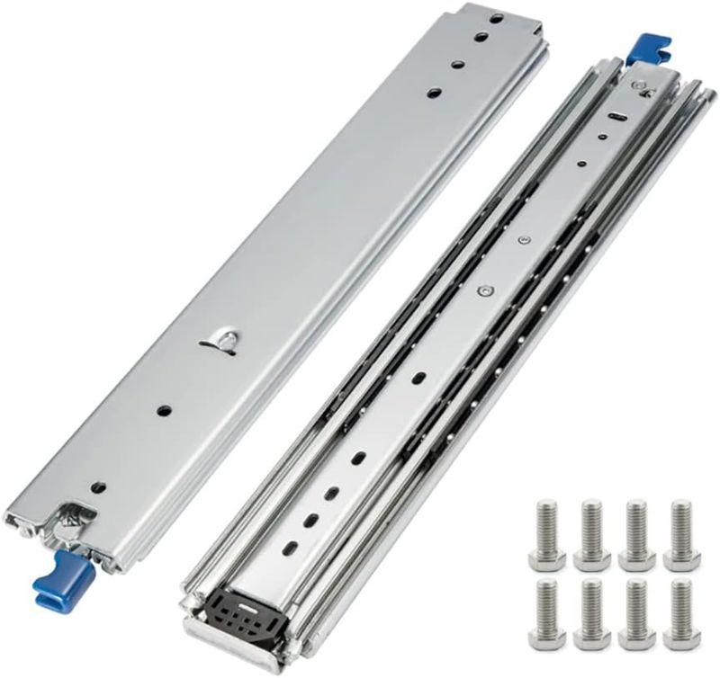 Photo 1 of ** FINAL SALE **  Betesy Hardware 1 Pair of 34 Inch Heavy Duty Drawer Slides 500LB Full Extension Side Mount Ball Bearing Drawer Rails with Lock  ** SOLD AS IS **