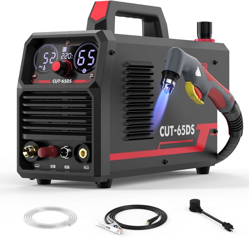 Photo 1 of YESWELDER Plasma Cutter 65 Amp Non High Frequency Non-Touch Pilot Arc Digital Plasma Cutter, DC Inverter 110/220V Dual Voltage Blowback Plasma Cutting Machine CUT-65DS