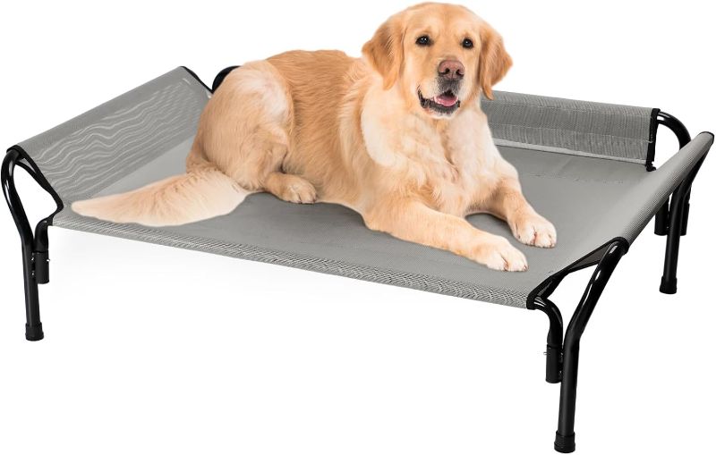 Photo 1 of Elevated Cooling Dog Bed,44in Outdoor Raised Dog Cots Bed for Large Dogs,Portable Dog Cot with Washable & Breathable Teslin Mesh for Indoor and Outdoor Areas