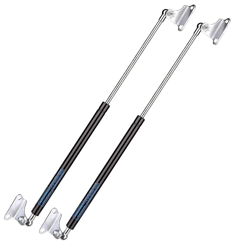 Photo 1 of ARANA Gas Struts 20 inch 80LB Gas Springs Shocks with Mounting Brakckets, 20" 356N Gas Props Lift Support Struts for RV Bed Hatch Queen Bed Trap Door Floor Hatch Storage Box Lid, 2Pcs