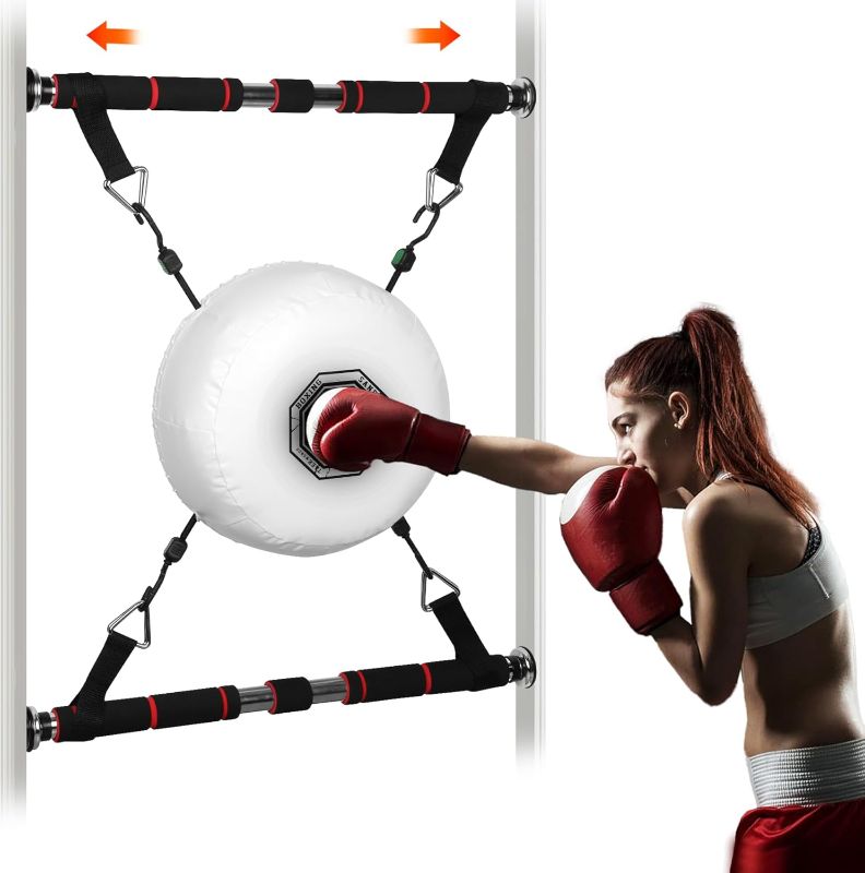 Photo 1 of Doorway Punching Bag 13" Quiet Punch Apartment Friendly Workout with Adjustable Over The Door Single Bar, Fits 23-40" Doors for Doorway Portable Boxing, Pull-Ups, Sit-Ups, Push-Ups and More