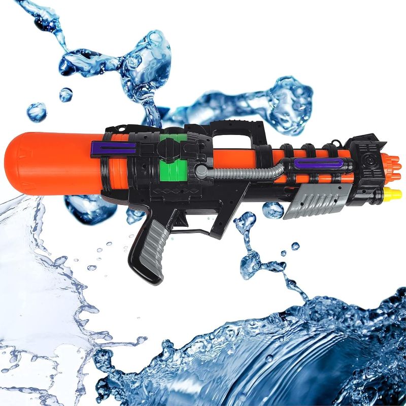 Photo 1 of Large Water s for Kids, Super Squirt Gun Water Soaker Blaster High Capacity - Big Size Long Shooting Range Summer Water Toys Gun for Boys Girls and Adults Outdoor Pool/Garden Fighting (Black)