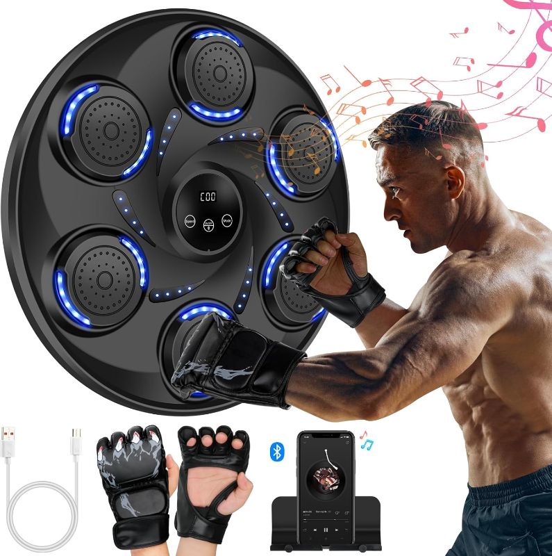 Photo 1 of 2024 New Model Music Boxing Machine with Boxing Gloves,Smart Bluetooth Music Wall Mounted Boxing Target,Boxing Training Boxing Equipment for HomeWorkout,Indoor and Gym
