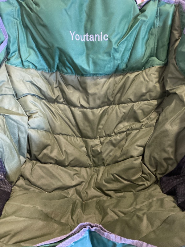 Photo 2 of Green Camping Chair | Heavy Duty | 400lbs | Portable | Folding, Side Pocket, Cup Holder, Carry Bag