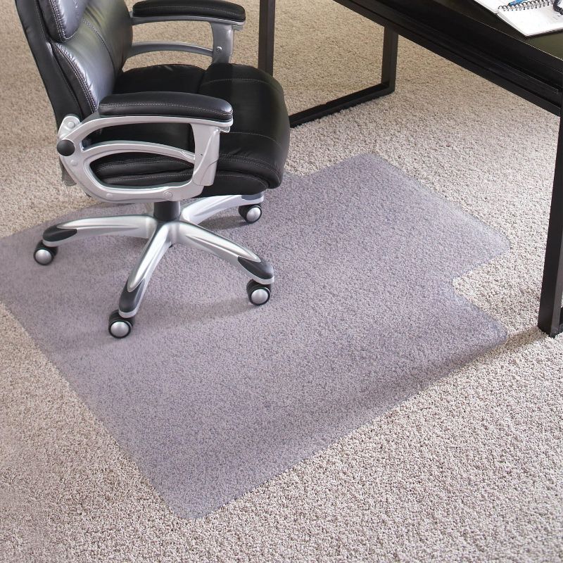 Photo 1 of ES Robbins Extra High Pile Chair Mat, Rectangle with Lip, 36"x48" Beveled Edge