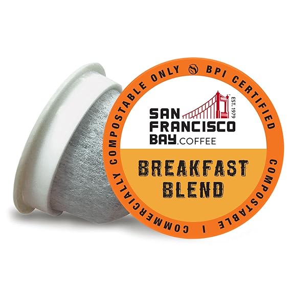 Photo 1 of San Francisco Bay Compostable Coffee Pods -San Francisco Bay Compostable Coffee Pods - Breakfast Blend (36 Ct) K Cup Compatible including Keurig 2.0, Medium Roast BB 06-05-2024